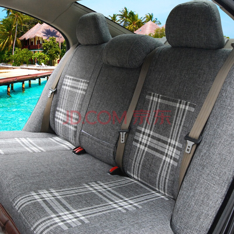 馳欽專車定制汽車座套 都市灰亞麻四季座墊，打造清涼舒適的駕乘空間